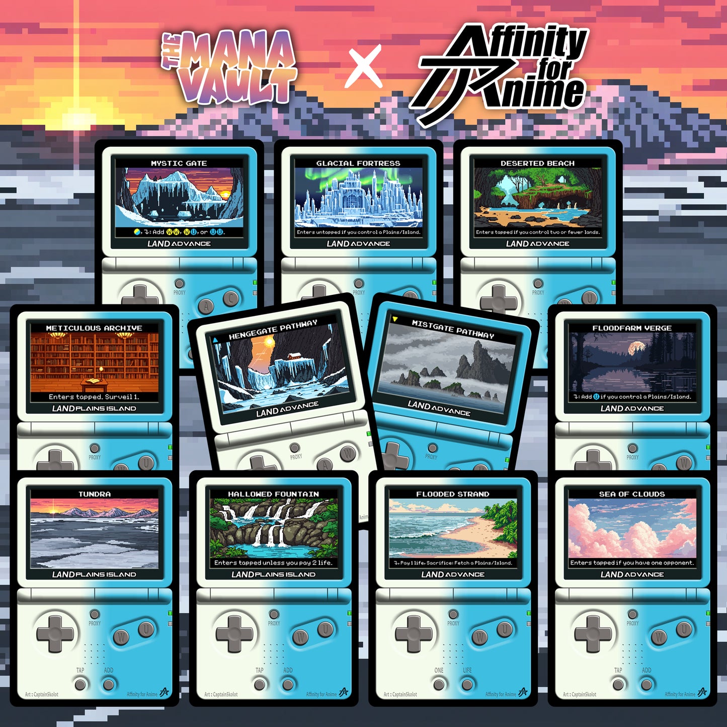 The Mana Vault : White-Blue Pixel Lands