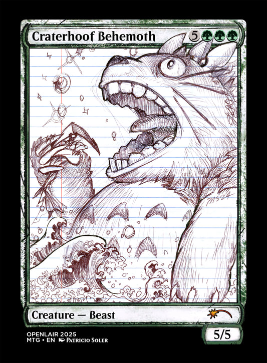 Craterhoof Behemoth Sketch - Patricio Soler
